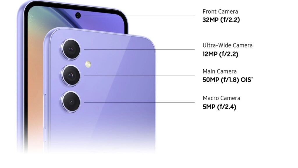 Samsung A54 camera specs